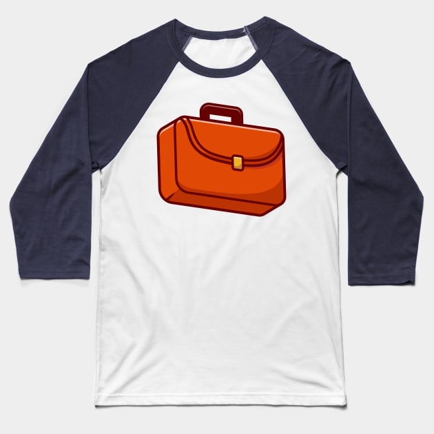 Business Suitcase Cartoon Baseball T-Shirt by Catalyst Labs